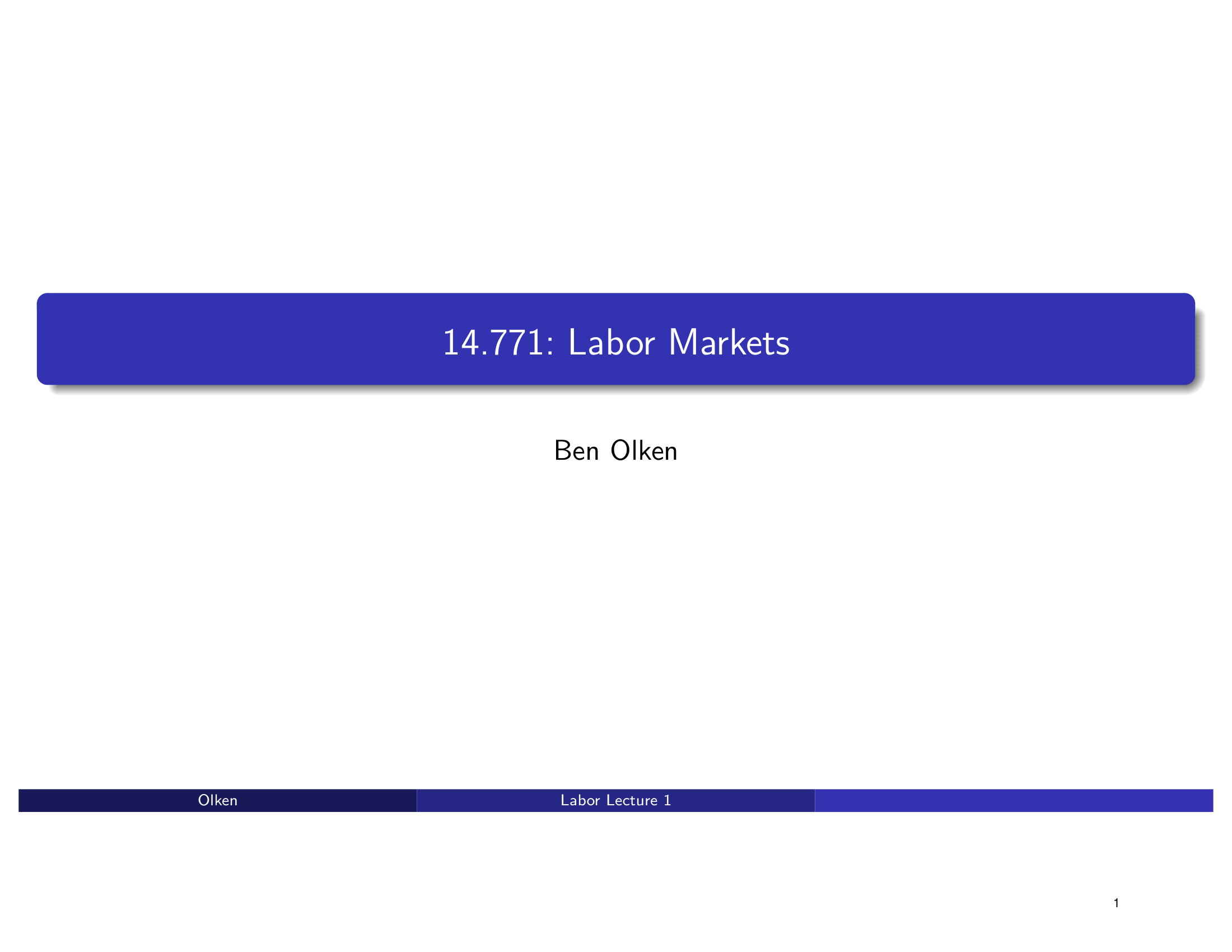 Before: Original slide 1 — plain Beamer title with default template