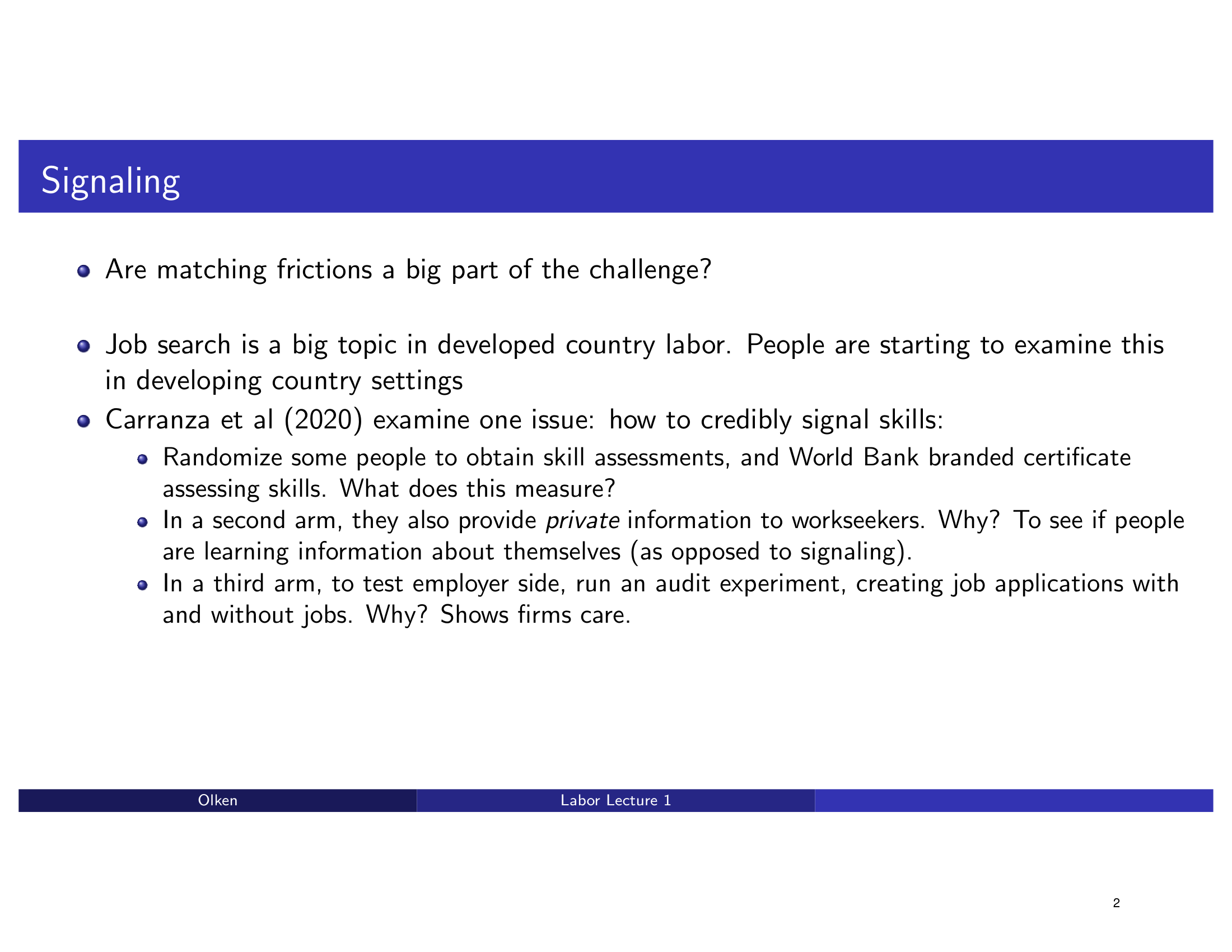 Before: Original slide 2 — flat bullet points on signaling