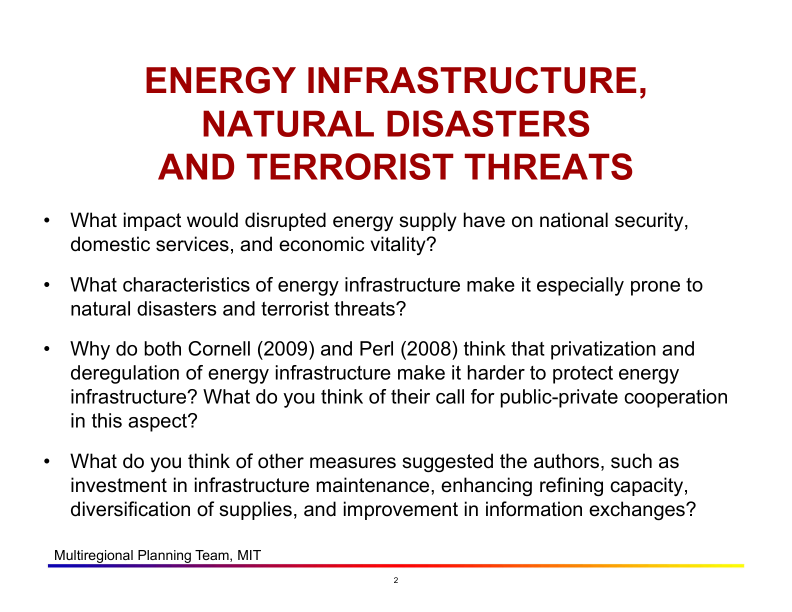 Before: Original slide 2 — four dense discussion questions as bullets