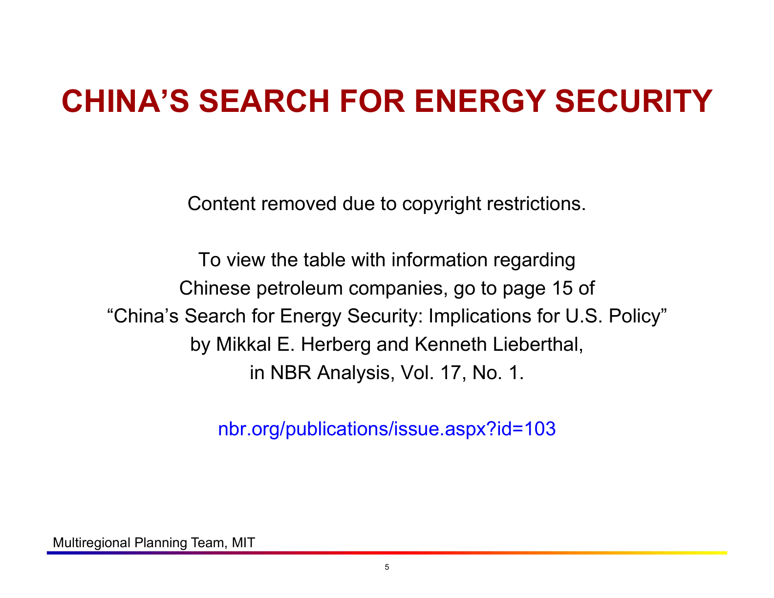 Before: Original slide 5 — copyright placeholder text for China energy data