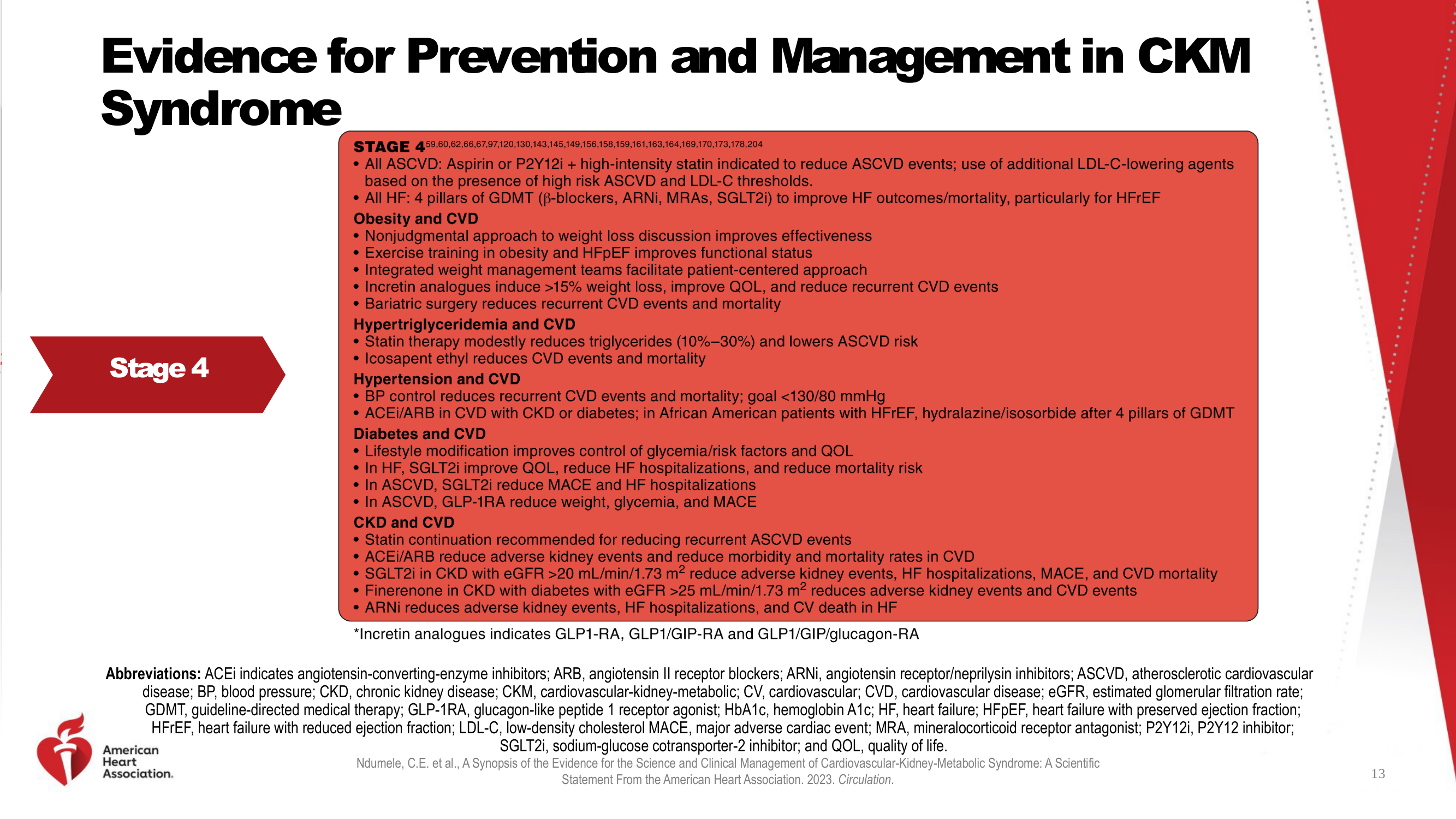 Before: Original slide 13 — wall of text for Stage 4 treatment