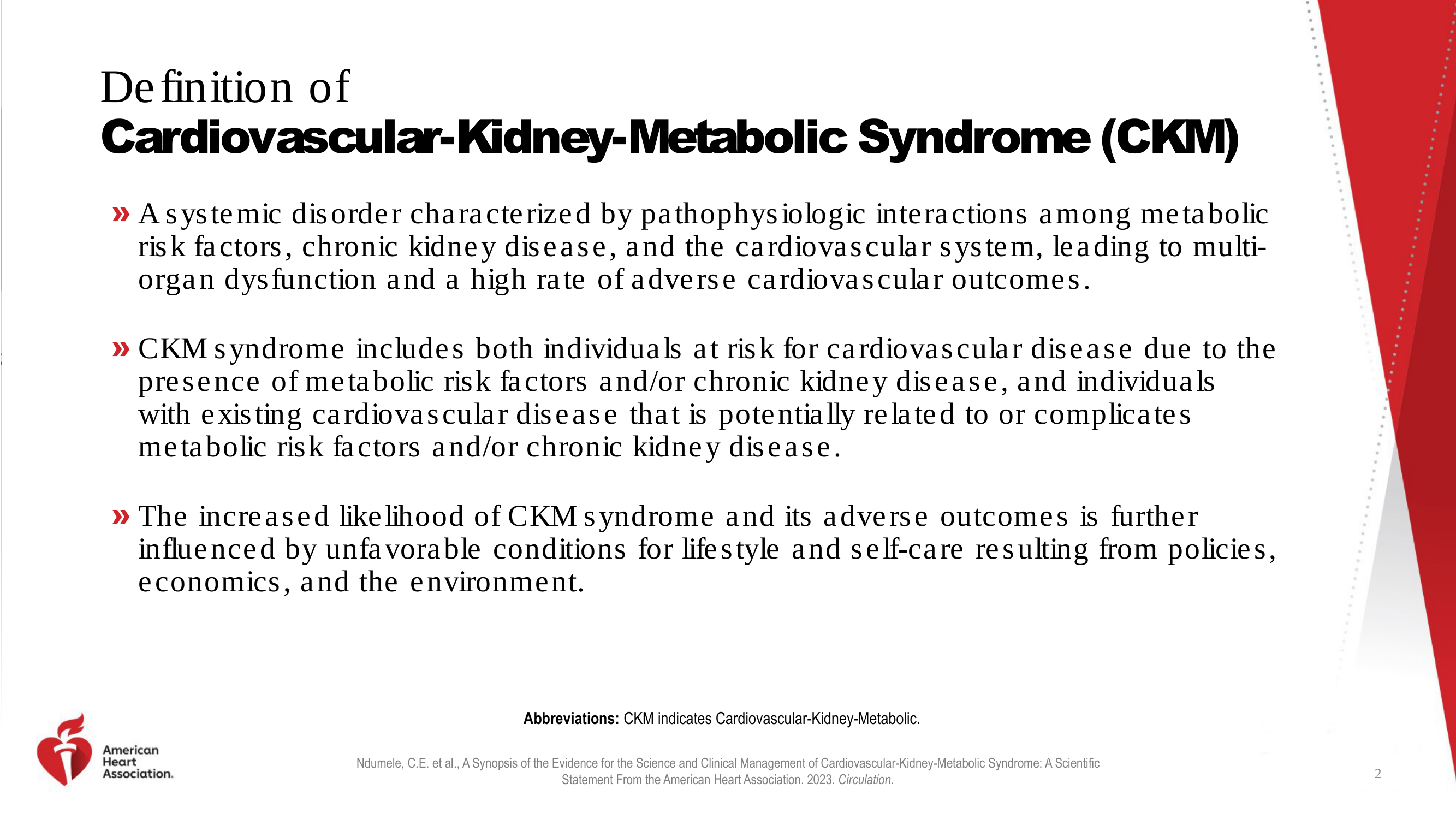 Before: Original slide 2 — dense text definition of CKM syndrome