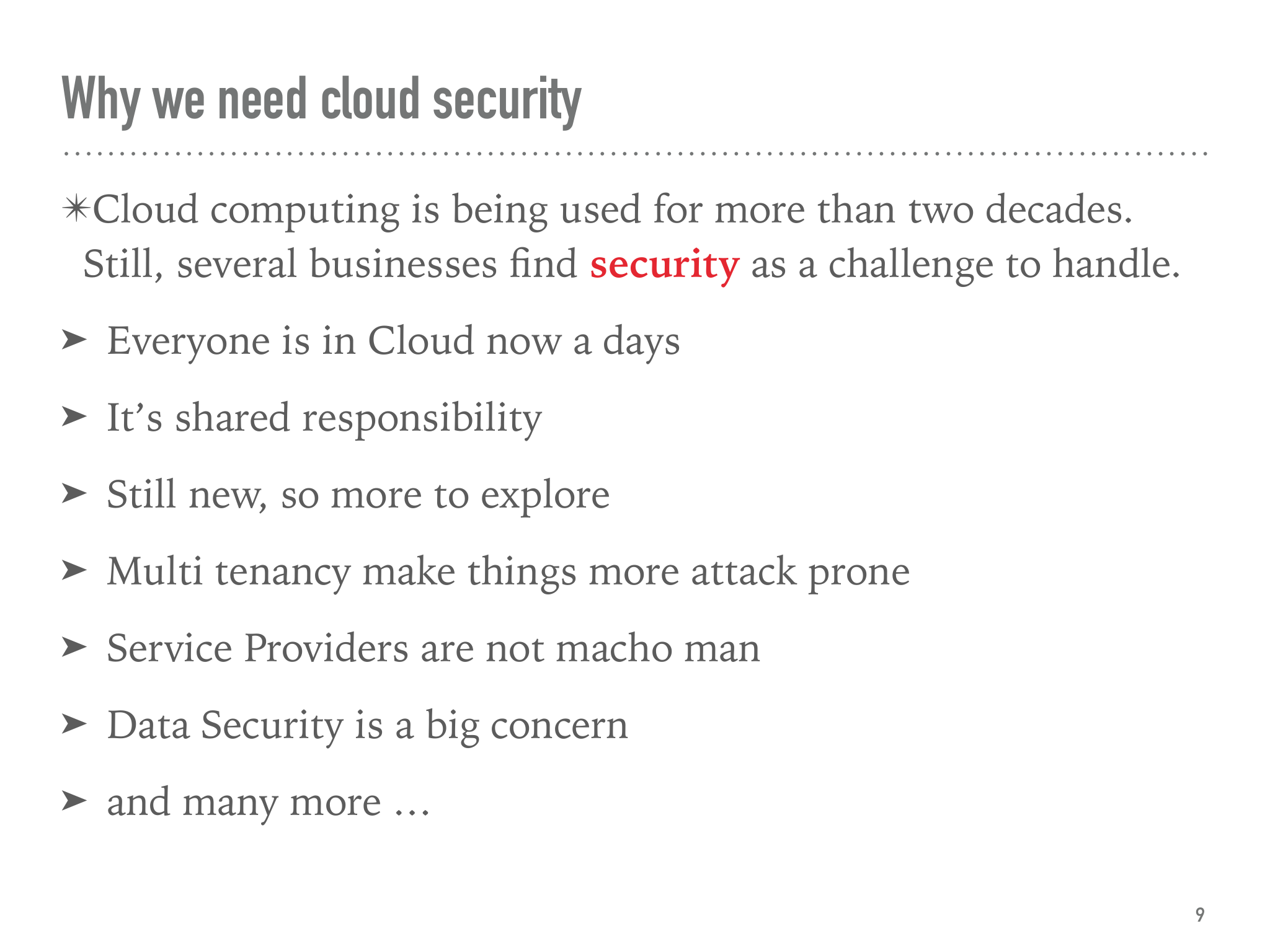 Before: Seven flat security challenge bullets