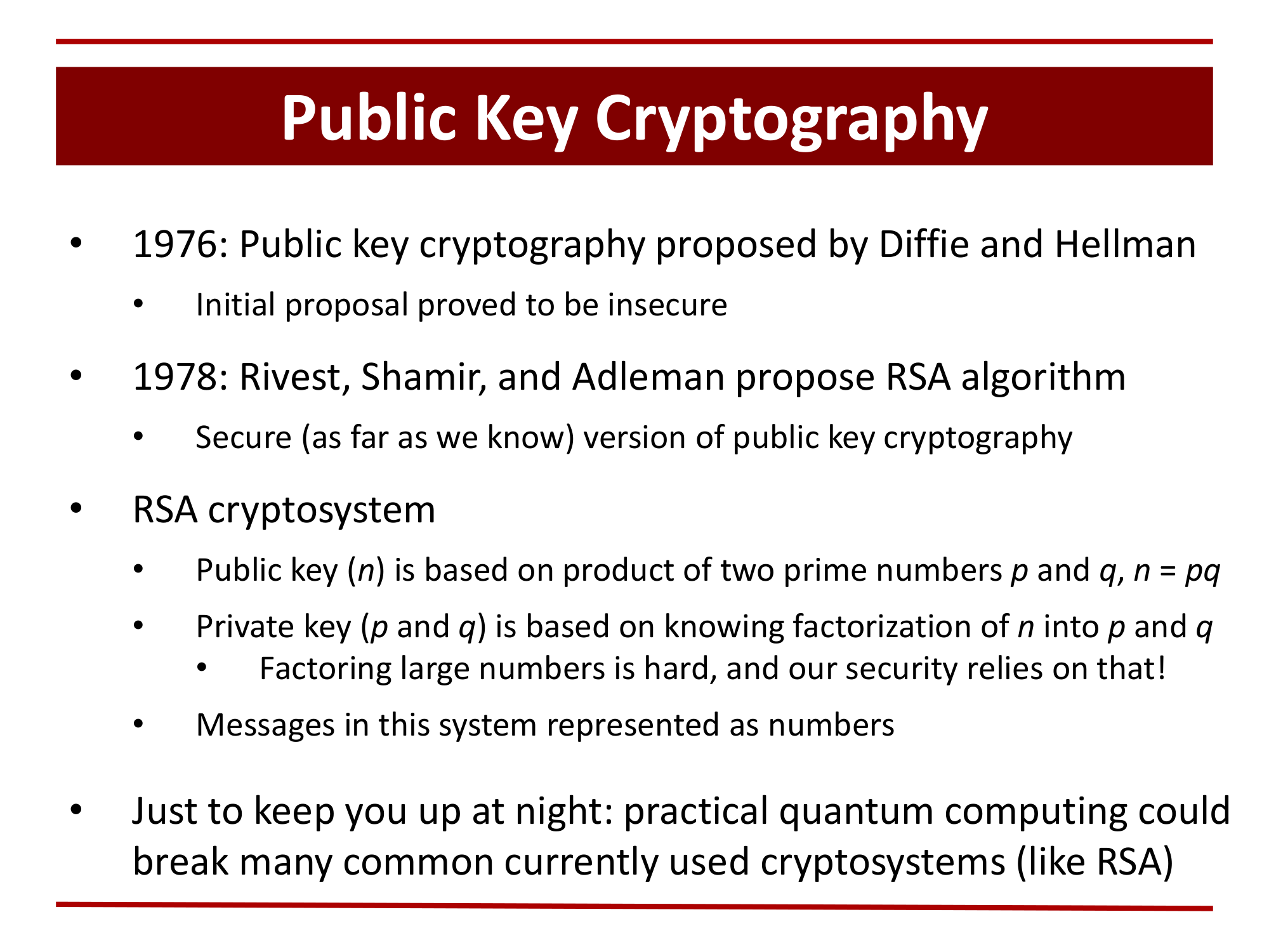 Before: Original slide 16 — chronological bullets with nested mathematical details