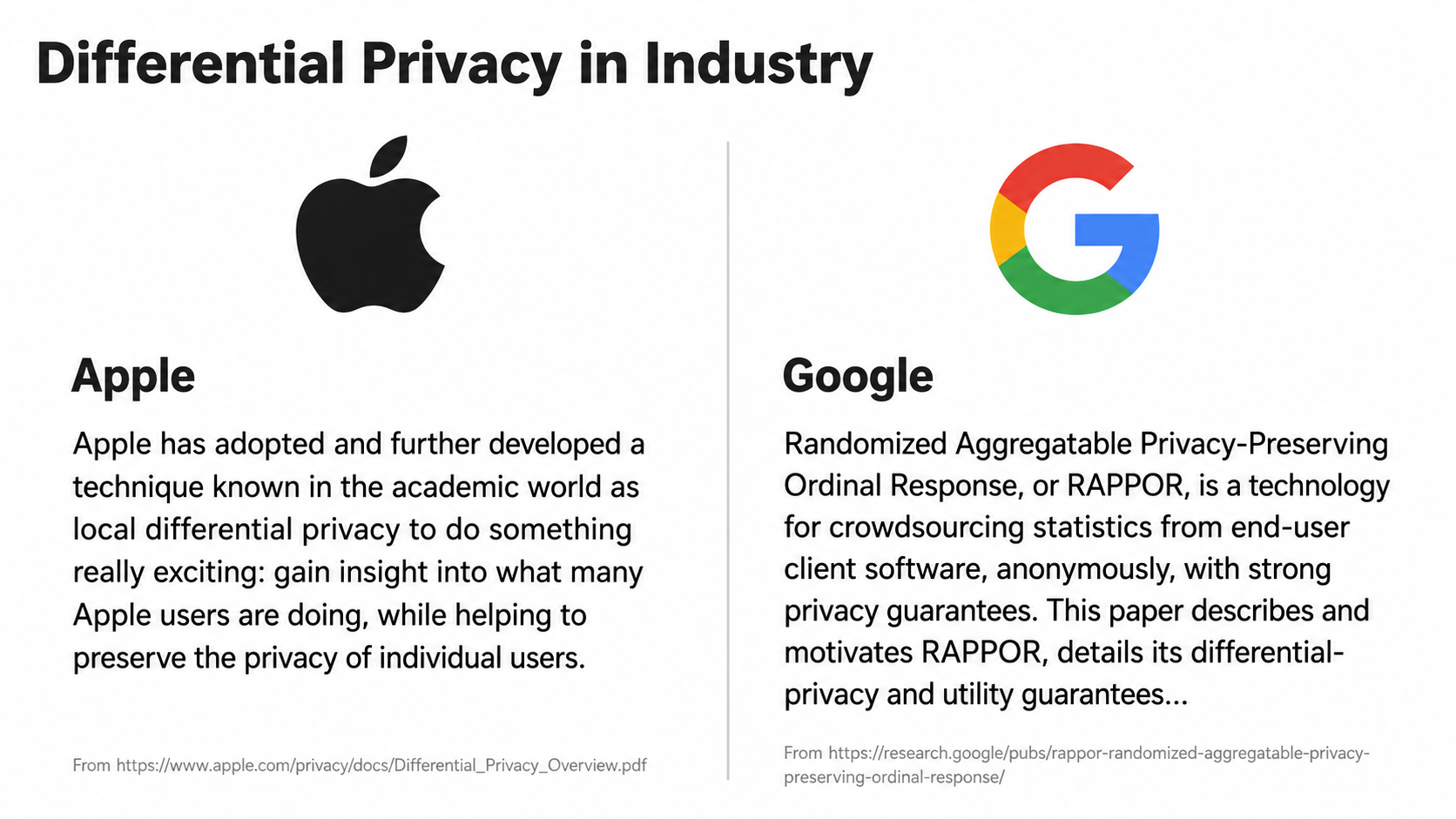 After: Redesigned slide 23 — side-by-side company case cards with key takeaways