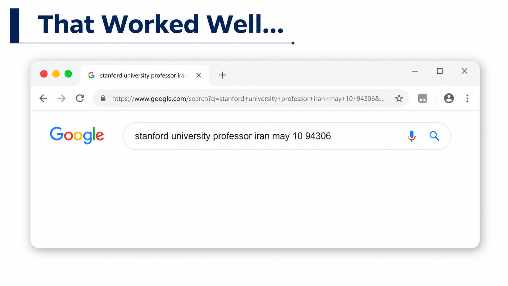After: Redesigned slide 7 — framed demonstration with narrative context