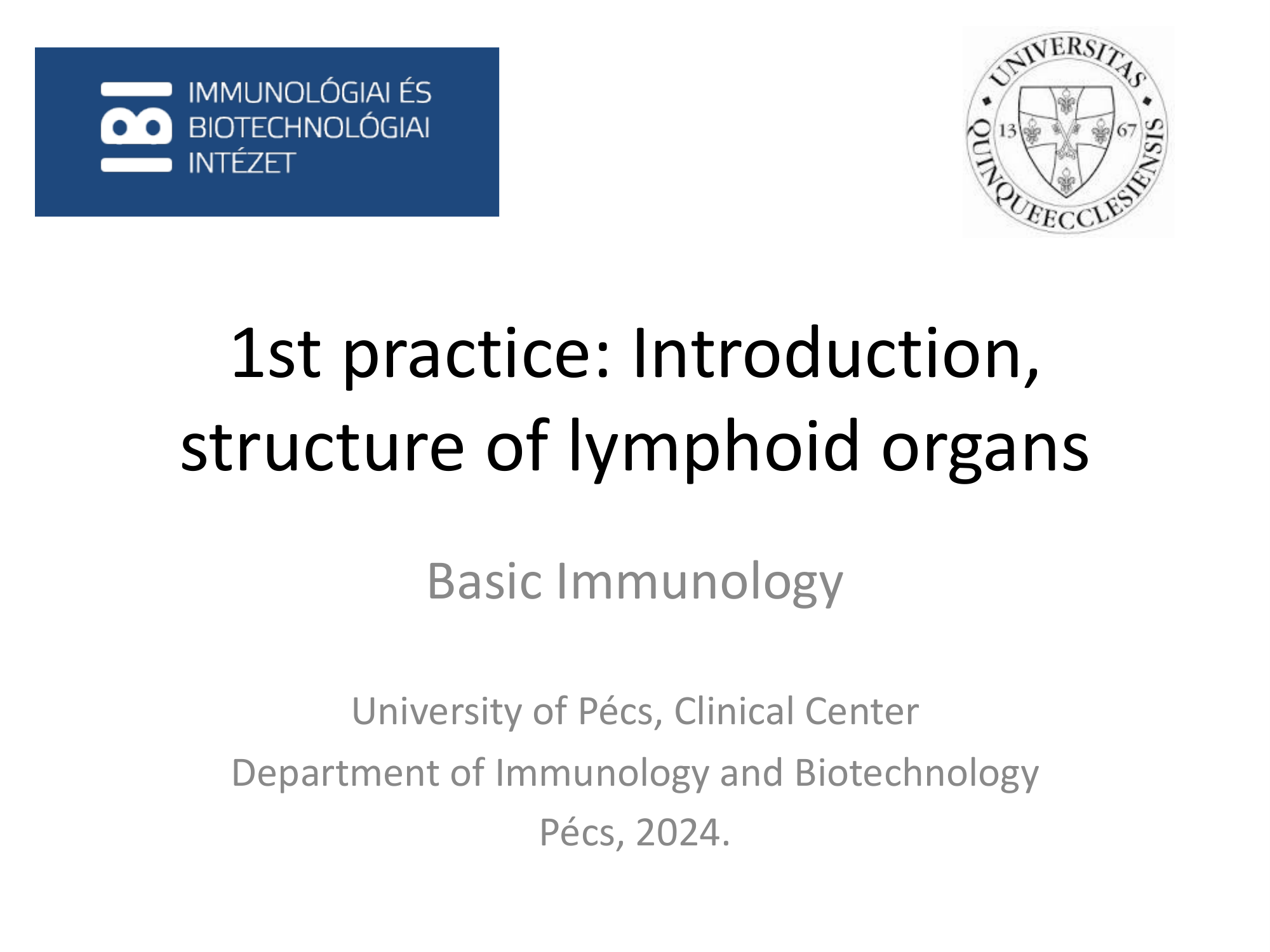 Before: Original slide 1 — plain university title slide