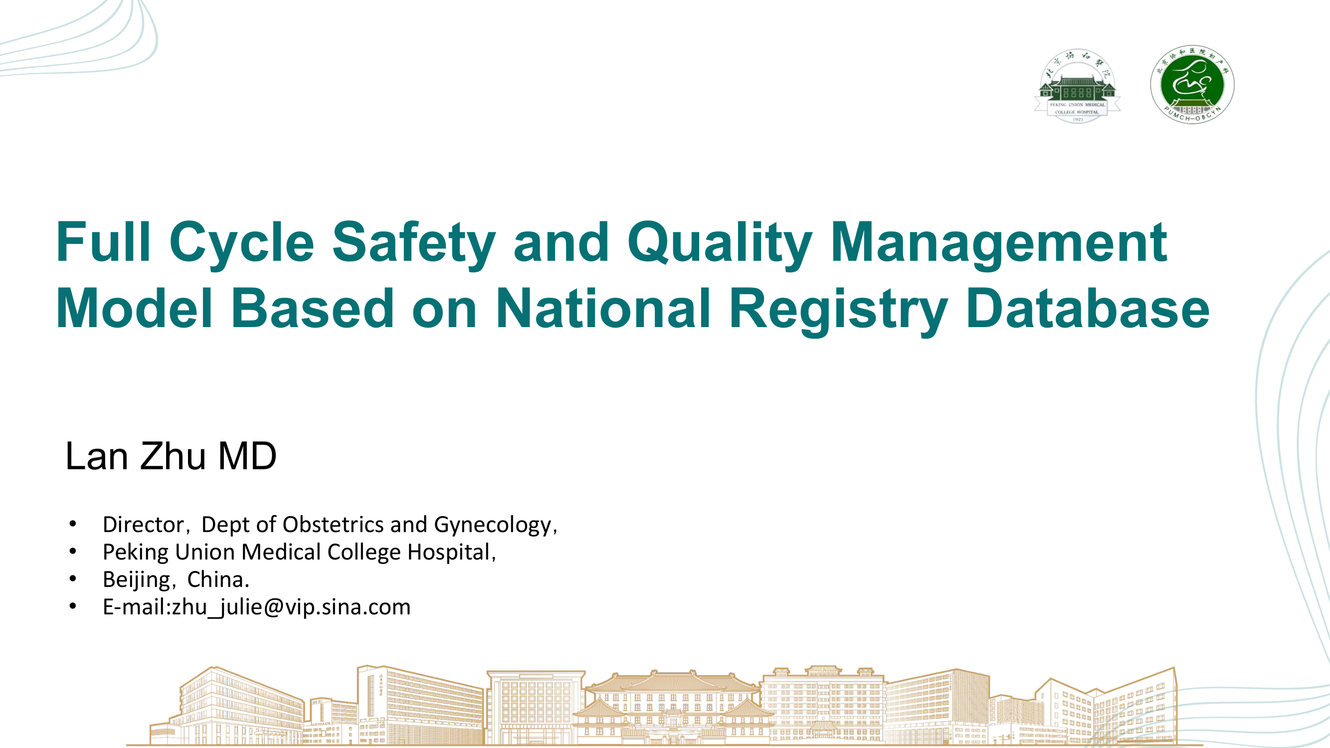 Before: Original slide 1 — plain white title slide with hospital logos