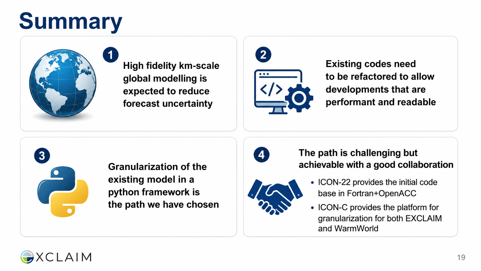 After: Redesigned slide 20 with numbered summary cards